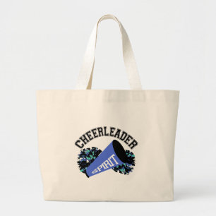Cheerleader Blue Large Tote Bag