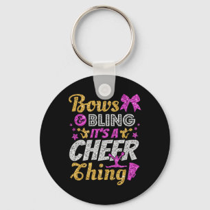 Cheerleader, Bows And Bling It's A Cheer Thing, Ch Keychain