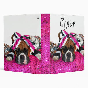 Cheerleader Boxer Dog binder