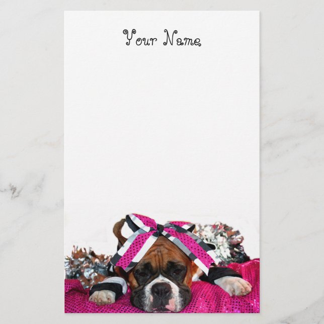 Cheerleader Boxer stationary Stationery (Front)