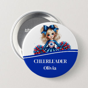Cheerleader Button Pin