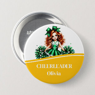 Cheerleader Button Pin