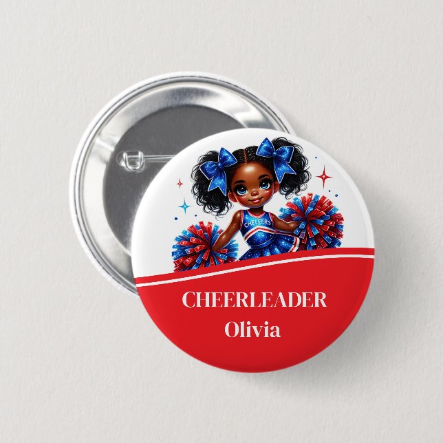Cheerleader Button Pin (Front & Back)