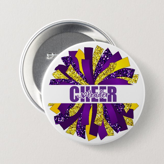 Cheerleader Button Pin (Front & Back)