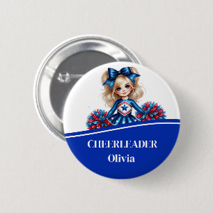 Cheerleader Button Pin