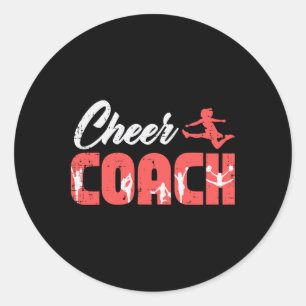 Cheerleader Cheer Coach Cheerleading Team Trainer Classic Round Sticker