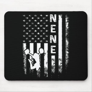 Cheerleader Cheer Nene America Flag Vintage Xmas Mouse Pad