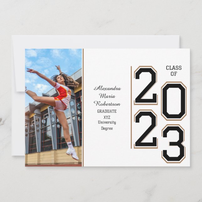 Cheerleader Cheer Senior Class of 2023 Graduation Invitation (Front)