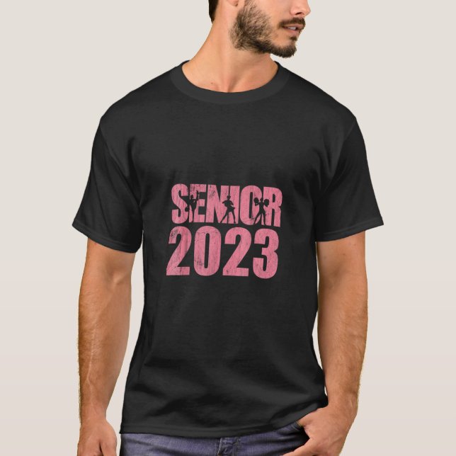 Cheerleader Cheer Senior Class Of 2023 Graduation T-Shirt (Front)