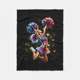 Cheerleader Cheering Cheerleading Team Cheer Girl Fleece Blanket