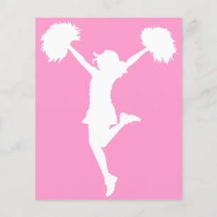 Cheerleader Cheering with Customizable Background Flyer