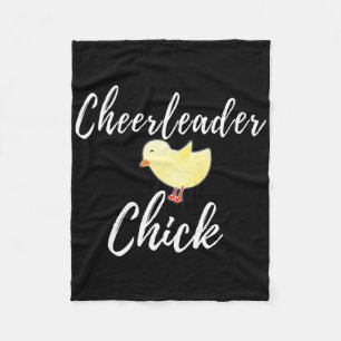 Cheerleader Chick Funny Chicken Cheerleading Fleece Blanket
