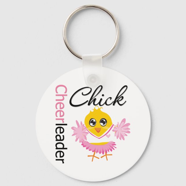 Cheerleader Chick Keychain (Front)