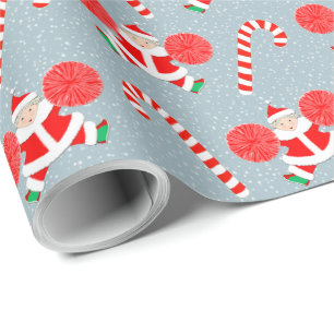 Cheerleader Christmas Holiday Gift Wrapping Paper