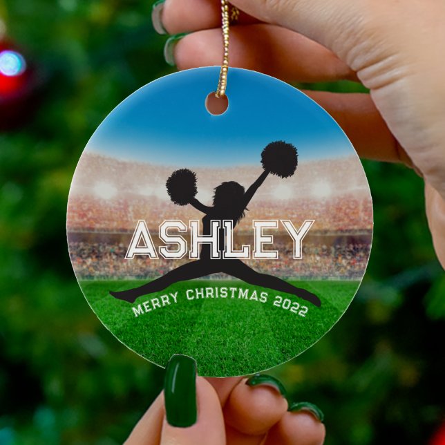 Cheerleader Christmas Ornament for Women & Girls (cheer cheerleader cheerleading Christmas ornament)
