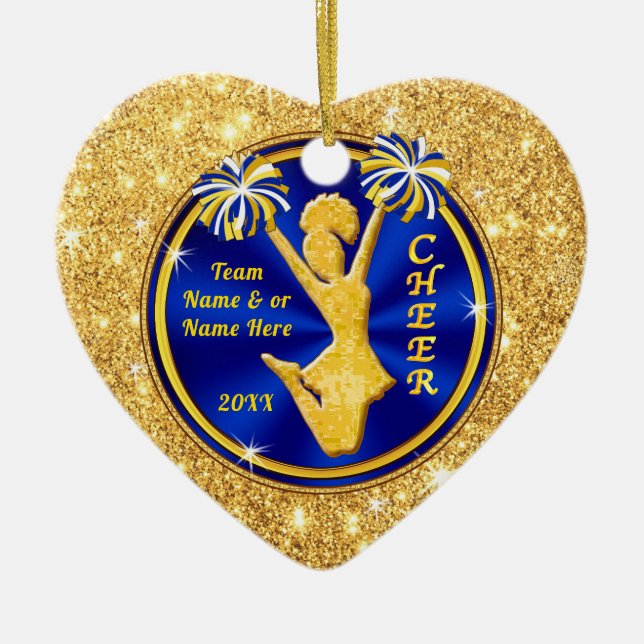  Cheerleader Christmas Ornaments Personalized,  (Front)
