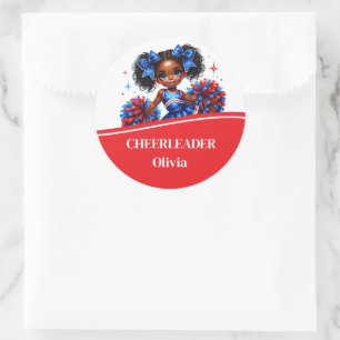 Cheerleader classic round sticker