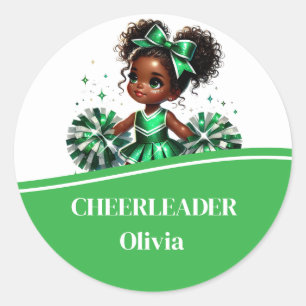 Cheerleader classic round sticker