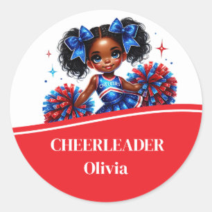 Cheerleader classic round sticker