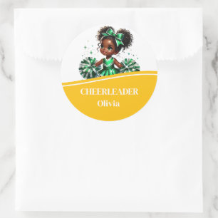 Cheerleader  classic round sticker