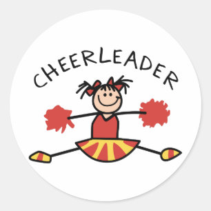 CHEERLEADER CLASSIC ROUND STICKER