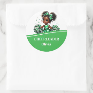 Cheerleader classic round sticker