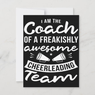 Cheerleader Coach | Cheerleading Cute Design Invitation