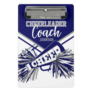 Cheerleader Coach - Navy Blue, Gary & White Mini Clipboard