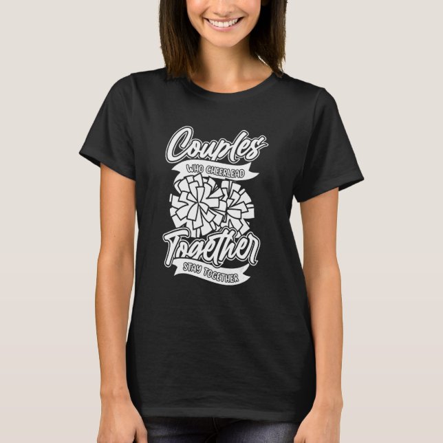 Cheerleader Couple Cheercaptain  Cheerleading T-Shirt (Front)