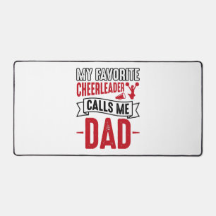 Cheerleader Dad Vintage Engraving Shirt Design_1 Desk Mat