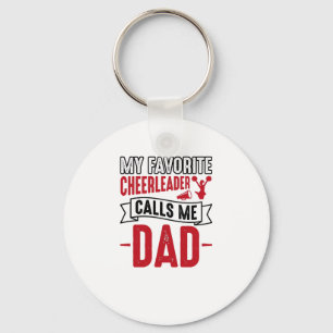Cheerleader Dad Vintage Engraving Shirt Design_1 Keychain
