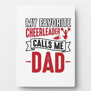 Cheerleader Dad Vintage Engraving Shirt Design_1 Plaque