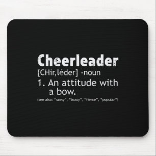Cheerleader Definition Cheerleading Women Girls Ki Mouse Pad