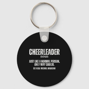Cheerleader Definition Proud Funny Cheerleading Keychain