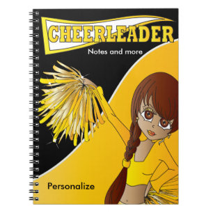Cheerleader DIY Name Yellow Notebook