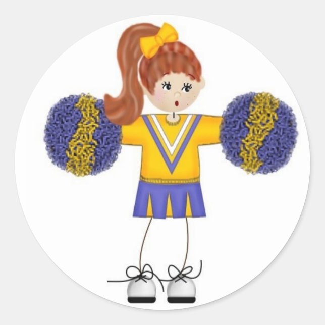Cheerleader Doodle Stickers (Front)