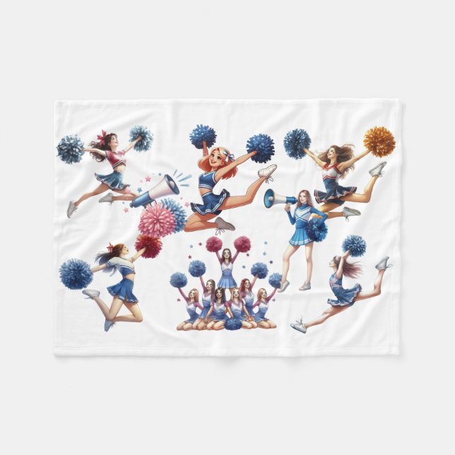 Cheerleader  fleece blanket (Front (Horizontal))