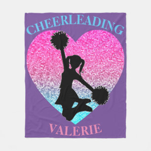 Cheerleader Fleece Blanket w/ Personalized Name