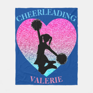 Cheerleader Fleece Blanket w/ Personalized Name