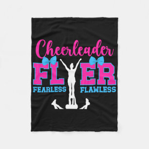 Cheerleader Flyer Fearless Flawless Cheer Flyer  Fleece Blanket
