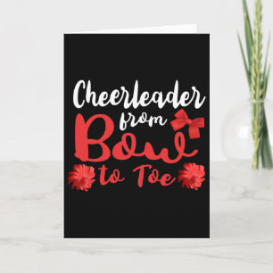 Cheerleader From Bow To Toe Cheerleader Cheerleadi Card