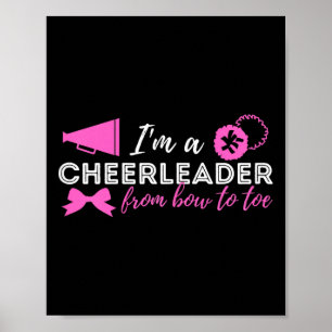 Cheerleader From Bow To Toe - Cheerleading Cheerin Poster