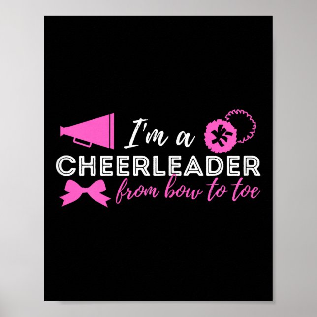 Cheerleader From Bow To Toe - Cheerleading Cheerin Poster (Front)