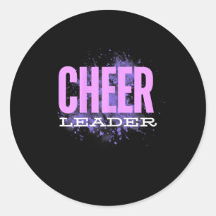 Cheerleader Fun Spirit Competition Cheer Squad Classic Round Sticker