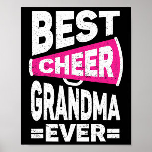 Cheerleader Grandma Cheerleading Best Cheer Grandm Poster