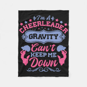 Cheerleader Gravity Can´t Keep Me Down Cheer Fleece Blanket