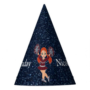 Cheerleader "Happy Birthday" Personalized Party Hat