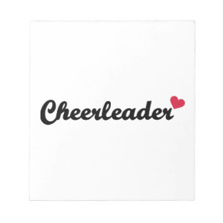 Cheerleader heart notepad