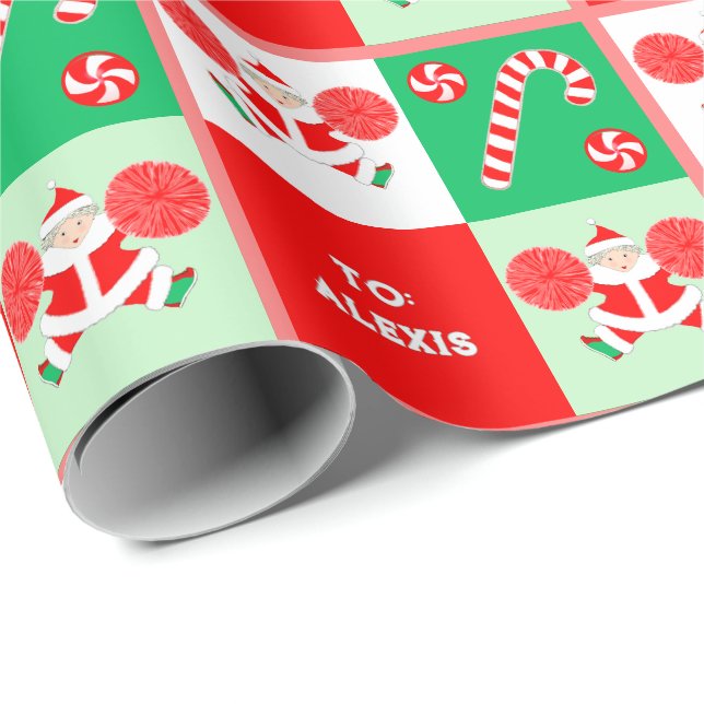 Cheerleader Holiday Gift Wrapping Pap Paper (Roll Corner)