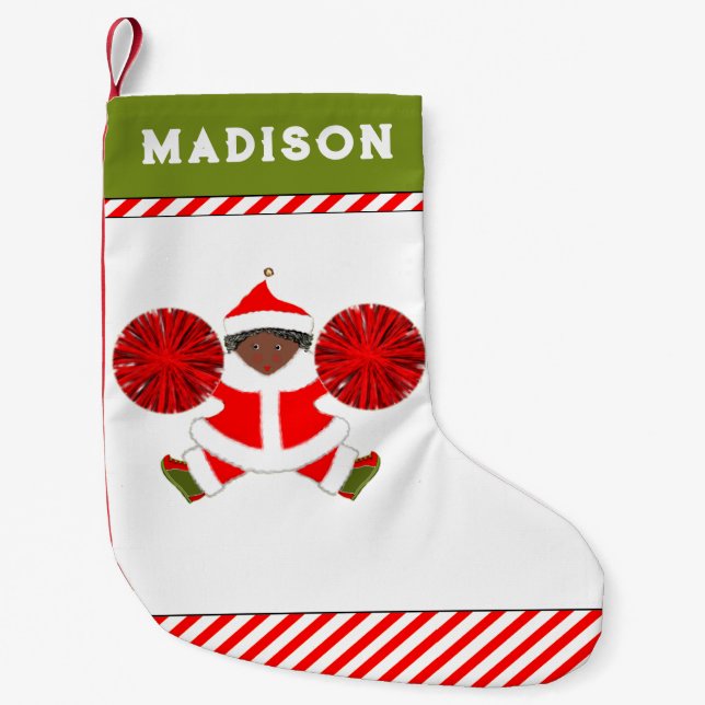 Cheerleader Holiday Gifts Small Christmas Stocking (Front)